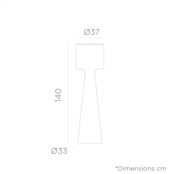 LAMPADA DA TERRA "GRACE 140" 37X140CM- NEW GARDEN - immagine 3