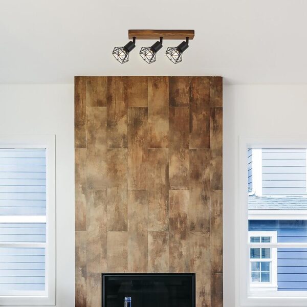 FARETTO DA MURO ZEUS 3XE14 BLACK OAK - immagine 2