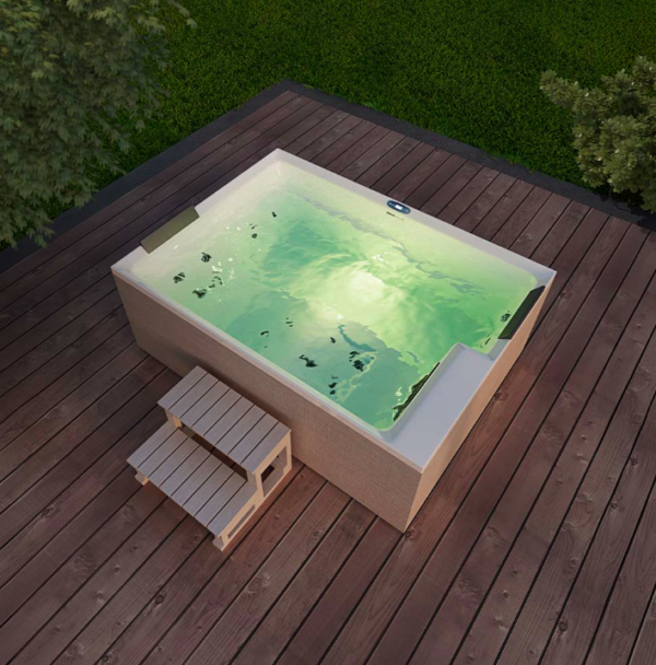 MINI PISCINA IDROMASSAGGIO PER ESTERNO-NIMPU PLUS