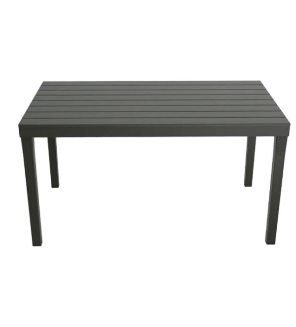 TAVOLO RESINA CON DOGHE "SUMATRA" ANTRACITE 138x80- PROGARDEN