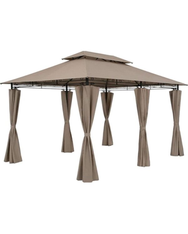 GAZEBO 'KASSY' MT. 3x4x2,6 h COL. ECRU' SCURO- TATA LINDA