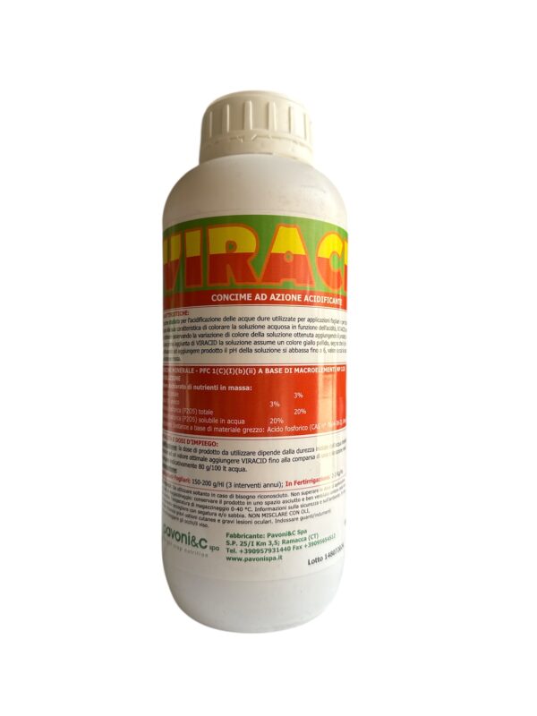 CONCIME ACIDIFICANTE PER PH "VIRACID" LT.1- PAVONI SPA