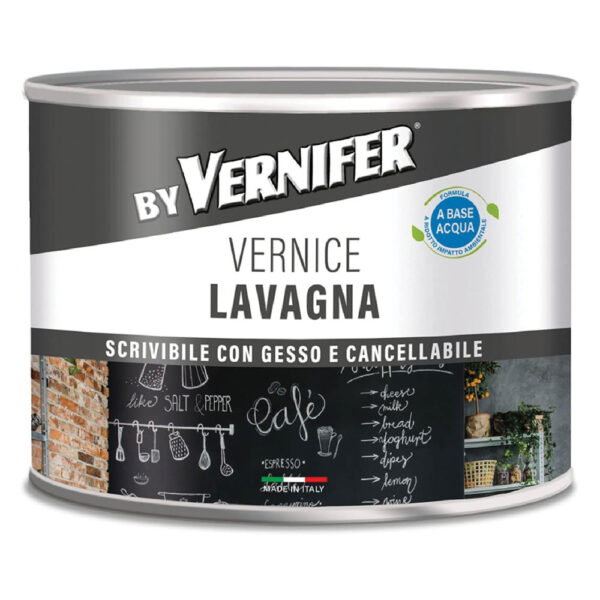 VERNICE ACRILICA BASE ACQUA LAVAGNA 'VERNIFER' Ml. 500 - antracite (4809)