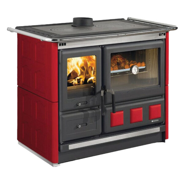 CUCINA A LEGNA 'ROSA XXL VST MAIOLICA' 8,5 kW - colore bianco infinity