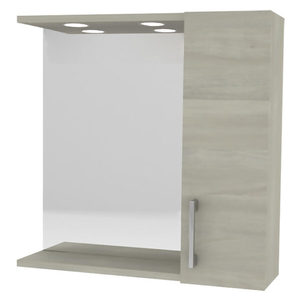 SPECCHIERA DA BAGNO PENSILE SINGOLO CM58 x 16 x H.57 ROVERE