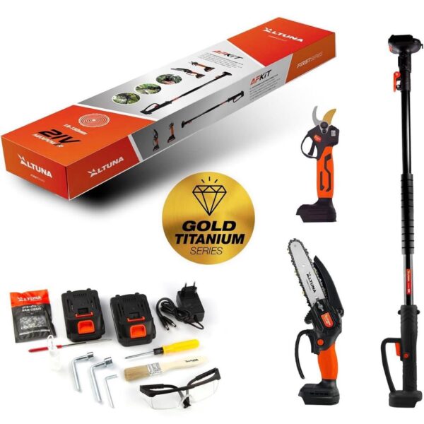 KIT POTATORE CON FORBICI A BATTERIA 'AFKIT' set 2 pezzi