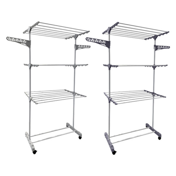 STENDIBIANCHERIA A TORRE 'ARYA' cm 140 x 56,5 x h. 165 (aperto)