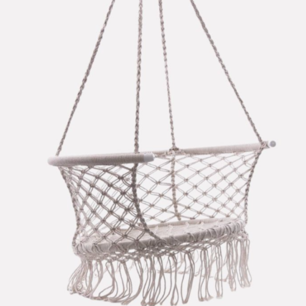 POLTRONA SOSPESA IN COTONE BEIGE