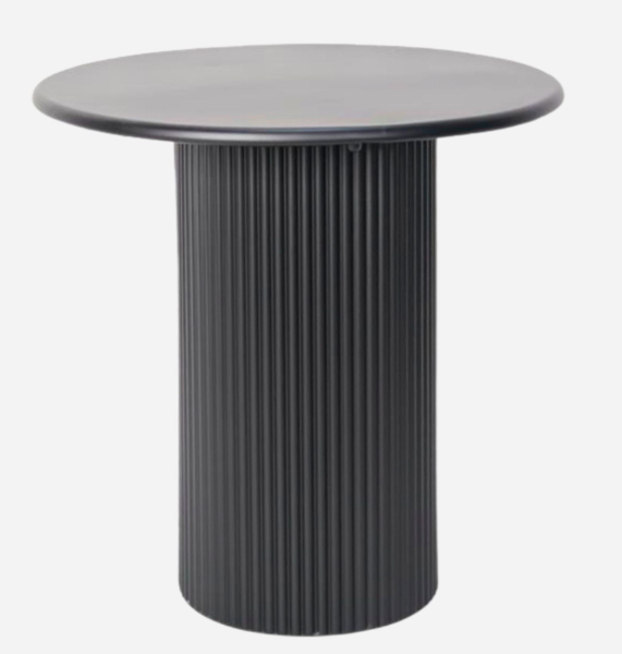 TAVOLINO DA CAFFE IN METALLO NERO Ø80 H72