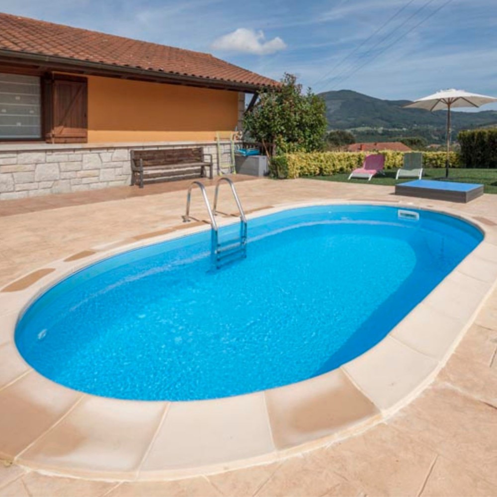 PISCINA INTERRATA IN ACCIAIO OVALE MADAGASCAR-GRE - immagine 2